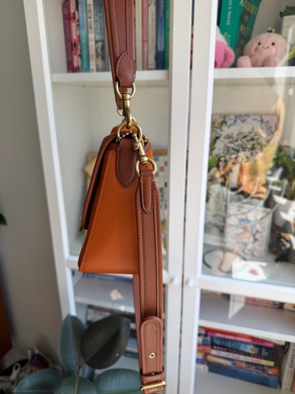 Coach Tabby Shoulder Bag in Orange and Brown with Gold Hardware - Picture 3 of 9